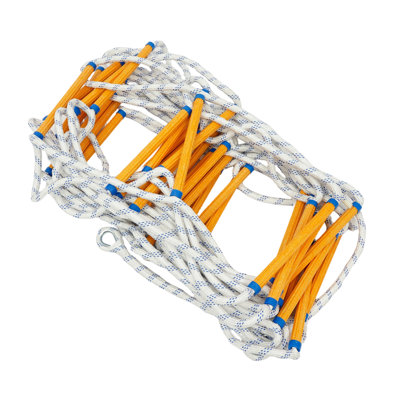 Grippy Rope Ladder, Emergency Fire Escape Ladder With Hooks, Safety Rope Ladder
