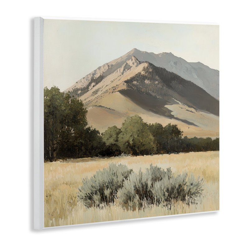 Plaque murale paysage montagne Ridgeline, design par Petal Prints Design