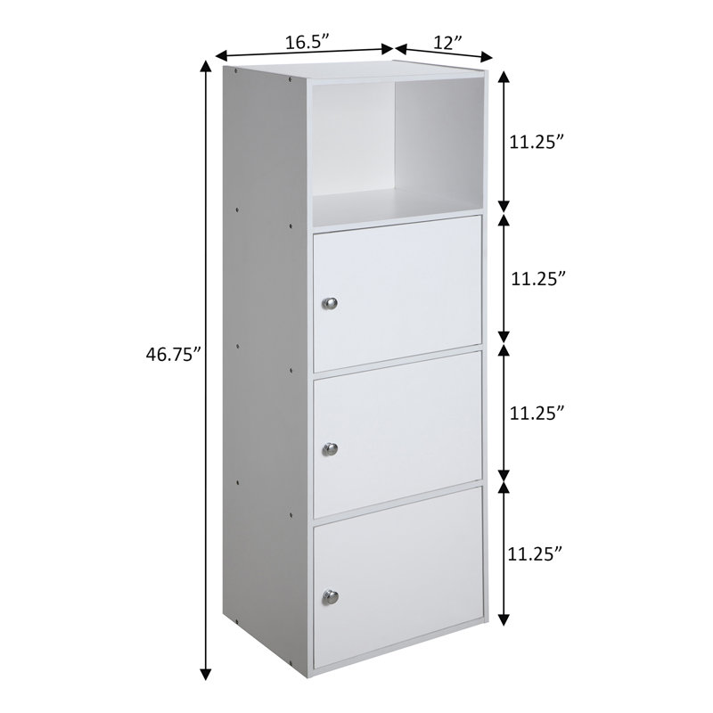 Argonaut 3-Door Accent Cabinets, White