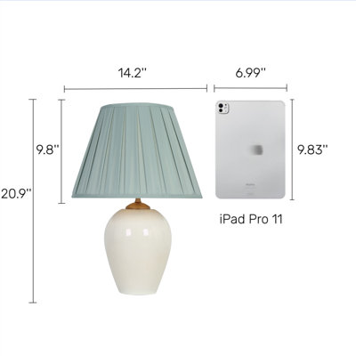 Ravenna 1- Light Pleated Elegant Table Lamp