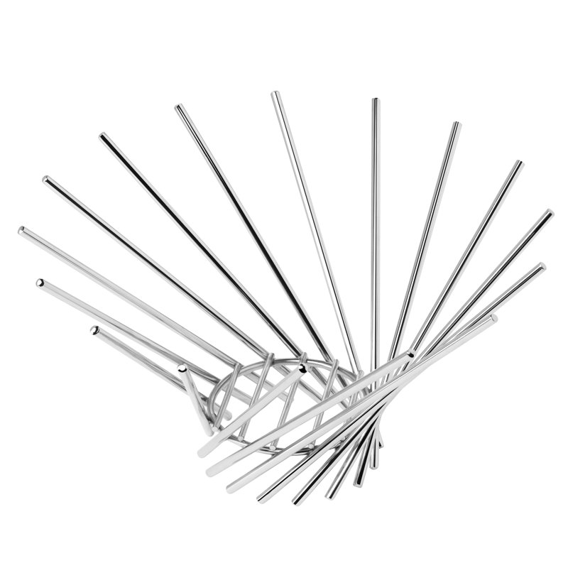 Bol décoratif en acier inoxydable Laurence, Argent argent