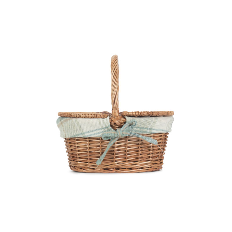 Wicker Child Sized Picnic Basket with Lining