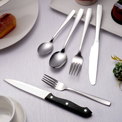 Latitude Run® Zanzibar Stainless Steel Flatware Set - Service for 4