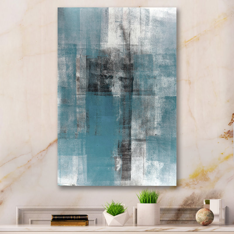 «Teal Meets Black», reproduction d'art sur toile tendue