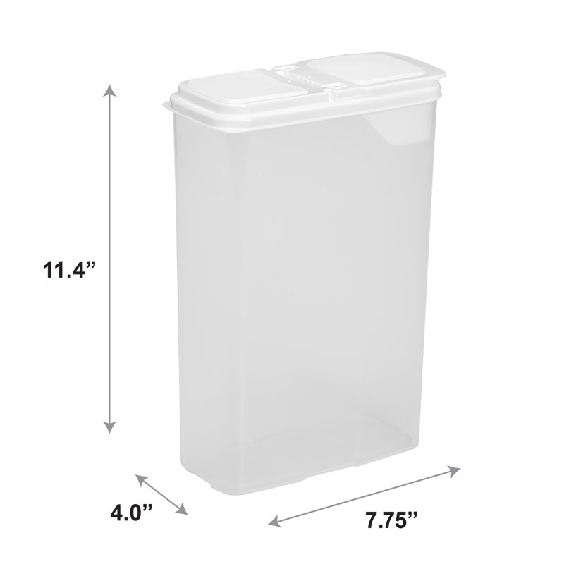 Buddeez 4 QT Storage Dispenser for Cereal, Snacks and More, 2 Pack