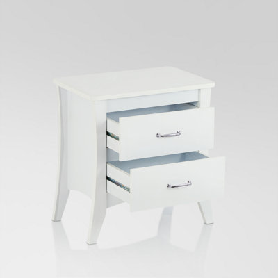 Babb White Finish Accent Table