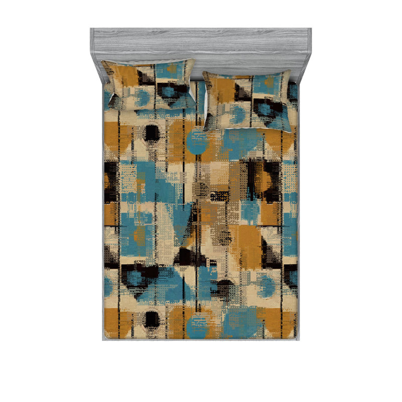 Drap-housse Ambesonne, Ensemble de draps très grand californien avec 2 t