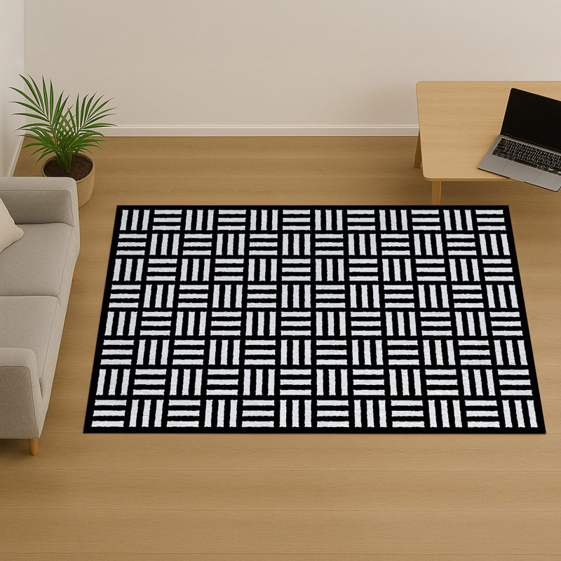 Geometric Shapes Area Rug, Rectangle 140 x 200 cm