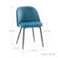 Chaise d'appoint en velours Steller-740009219