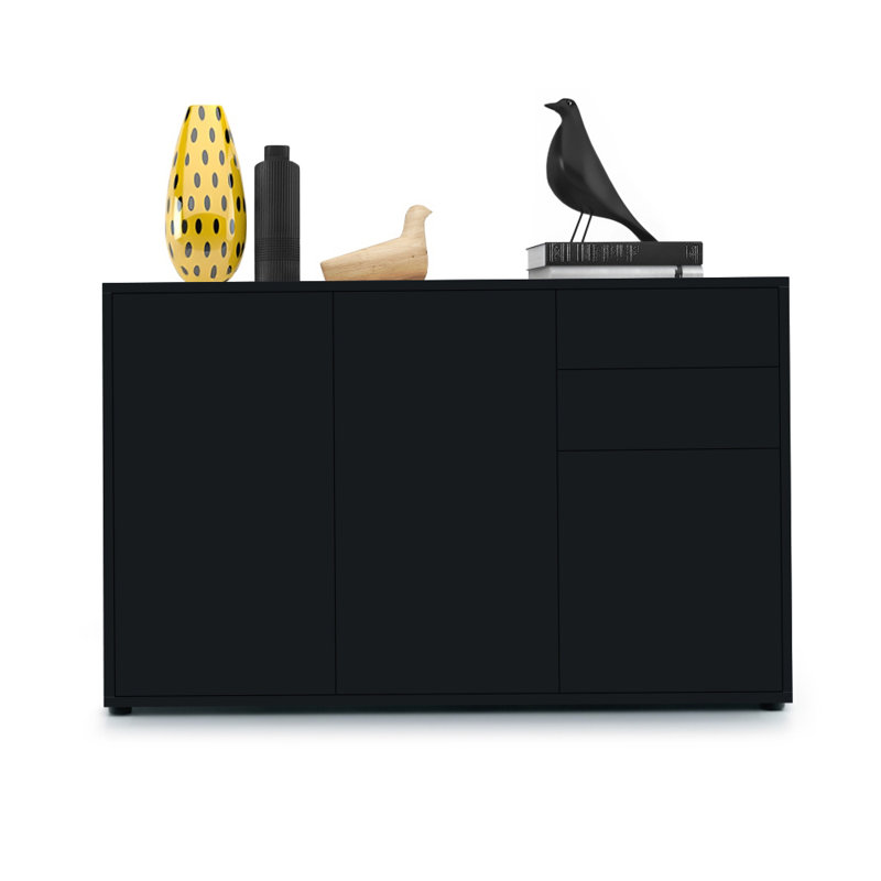 Mcdevitt 117cm Sideboard, Black (Matt)
