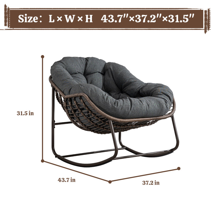 Chaise berçante en métal Bogar