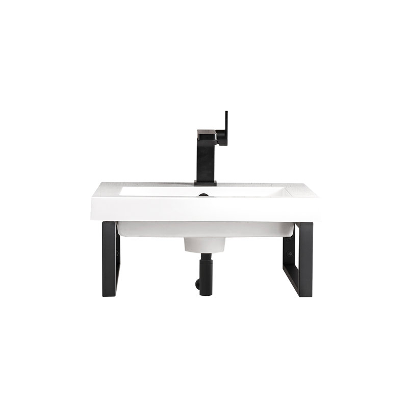 Meuble-lavabo simple l 20 po Boston, Noir mat