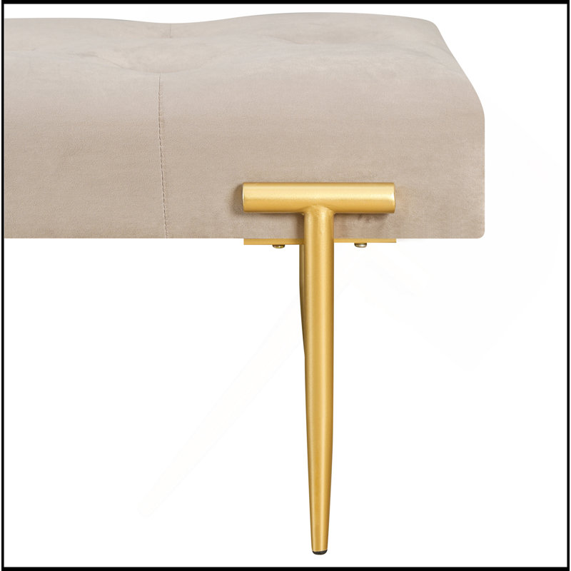 Banc avec repose-pieds Modern Velvet