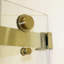 Porte de douche coulissante double sans cadre 55-59W x 72H Or brossé verre trempé 8mm avec revêtement Nano Poignée ronde