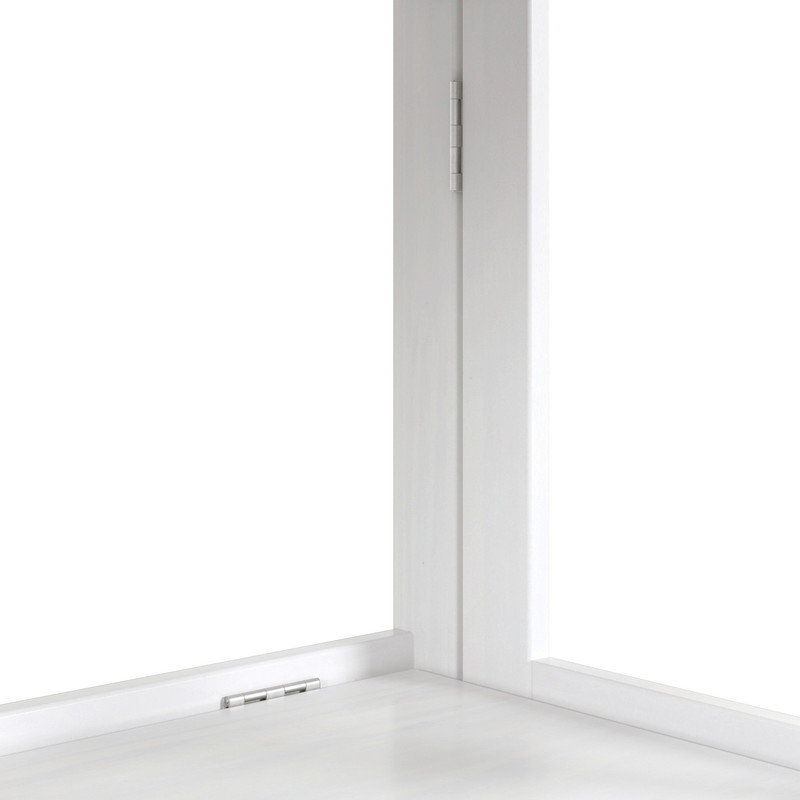 Bibliothèque pliante en bois massif, Blanc, H 39,8 po x l 30,4 po x P 12,4 po