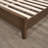 Solid Wood Queen Platform Bed with Storage Shelf