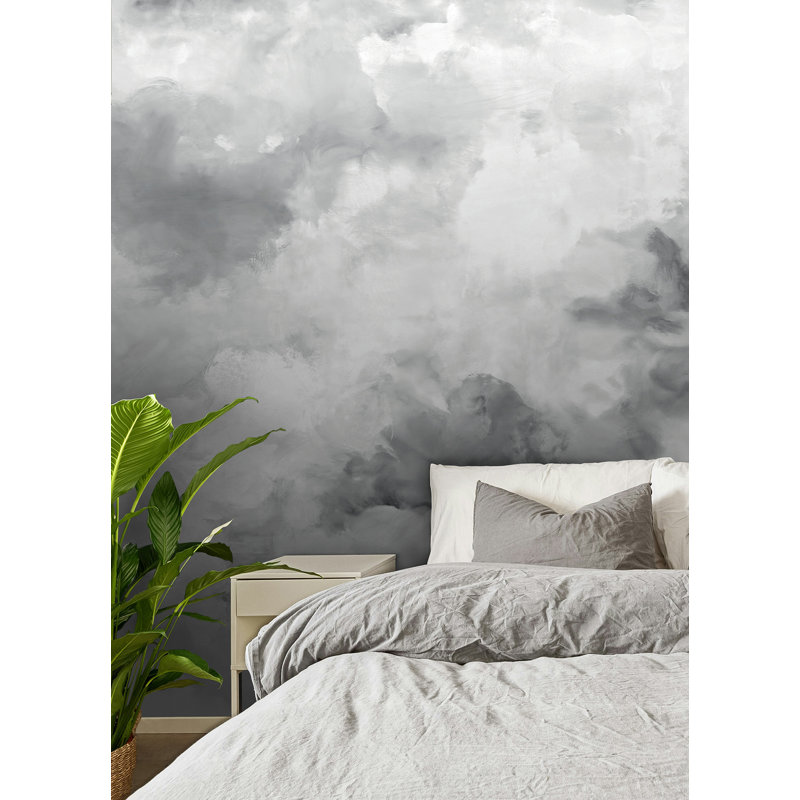 Adhésif mural gris Nimbus
