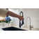 Single Handle Pull-Down Spring Neck Sprayer Kitchen Faucet with Deck Plate