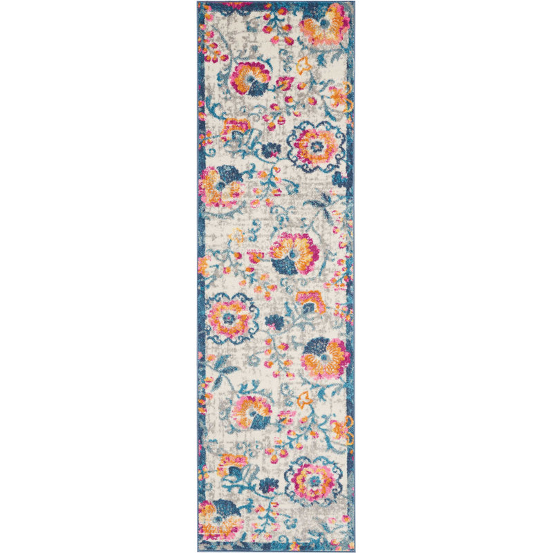 Verda Floral Indoor Rug, Runner 2'2" x 7'6"