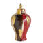Curved Ceramic Jar with Artistic Multicoloured Finish-1289336291-1289336289
