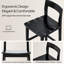 Solid Wood Counter Stool With Footrest-303303391