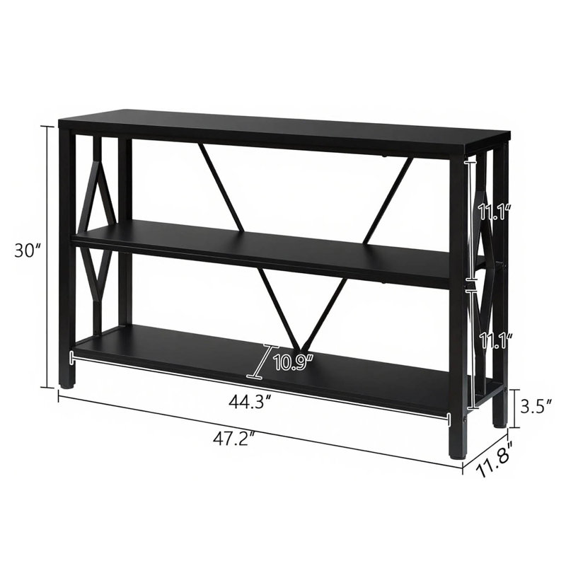 Tables de vestibule robustes Rustic, Noir