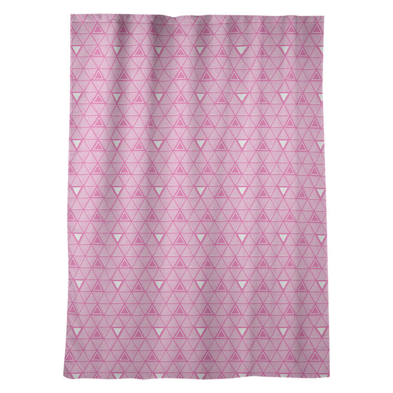 Panneau de rideau simple obscurcissant et isolant avec passe-tringle classique à motif de triangles dessinés à la main