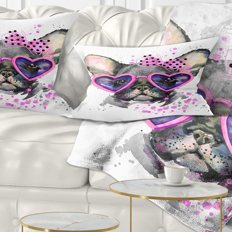 Coussin lombaire pour animaux jolies avec verres