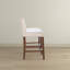 Ensemble de 2 chaises de comptoir Dorian en tissu beige