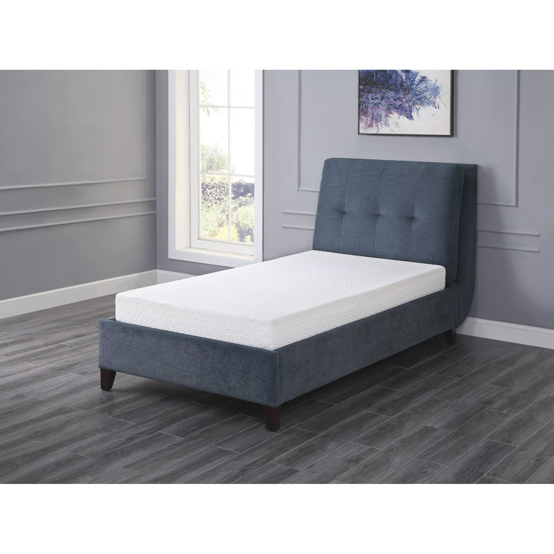 Matelas gel de taille simple, ferme de 6 pouces, blanc, respirant, améliore la concentration de la mousse viscoélastique imprégnée de gel convenant à toutes les saisons