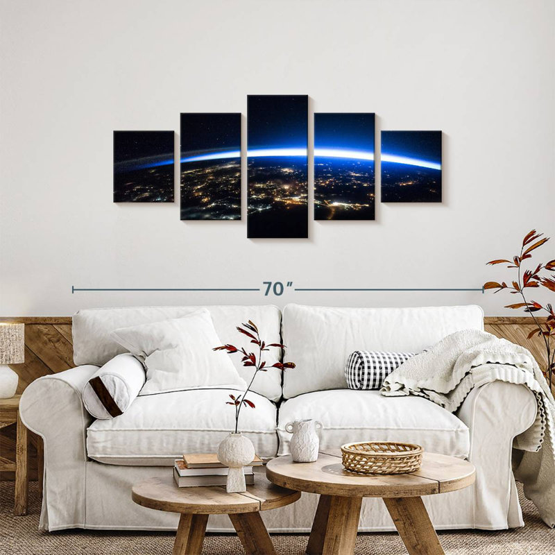 'Earth Night Glory, 24" H x 55" W