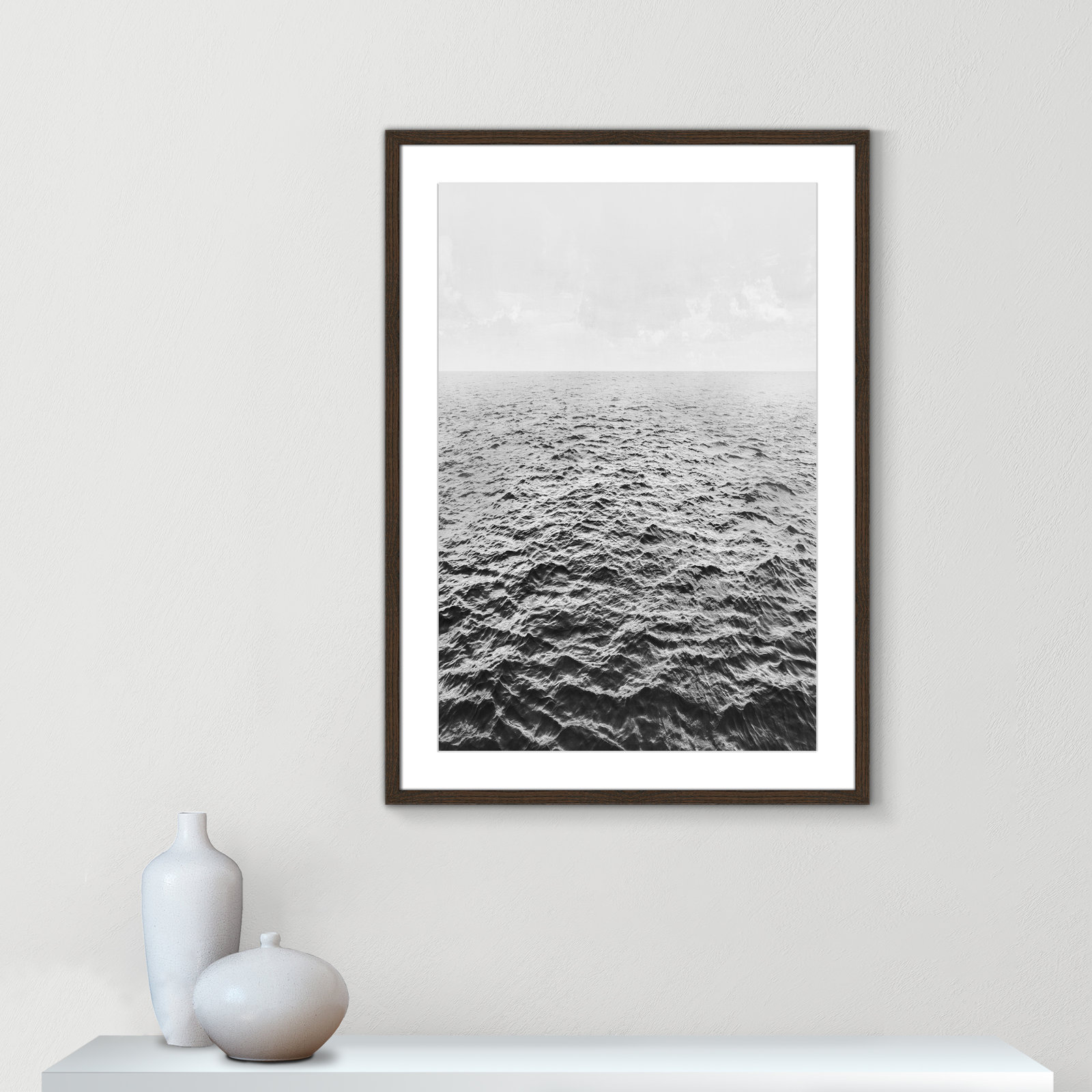 Anali "Rolling in" Print by Mike Calascibetta, 25.5" W x 35.5" H x 0.75" D, Walnut Wood Grain