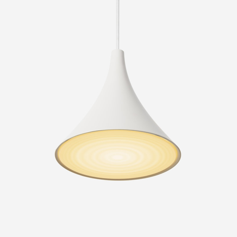 Gota Pendant Light, Snow, White, 20" H x 9.84" W x 9.84" D
