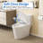 ADA Compliant One-Piece Elongated Toilet 1.6/1.1 GPF Dual Flush12-Inch Rough-In Modern Bathroom Toilet with Soft Close Seat-124555460-124555459