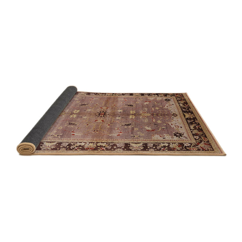 Tapis brun à motif oriental, Carré 3 pi