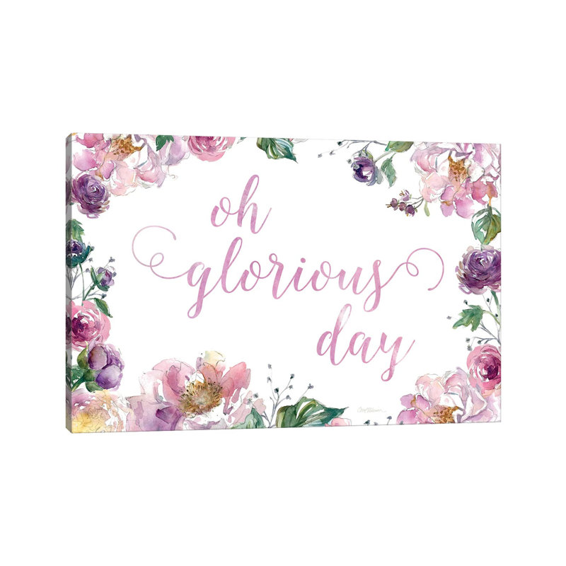 Oh Glorious Day 1 Piece Wall Art on Canvas, 20.32 cm H x 30.48 cm W, Wrapped Canvas