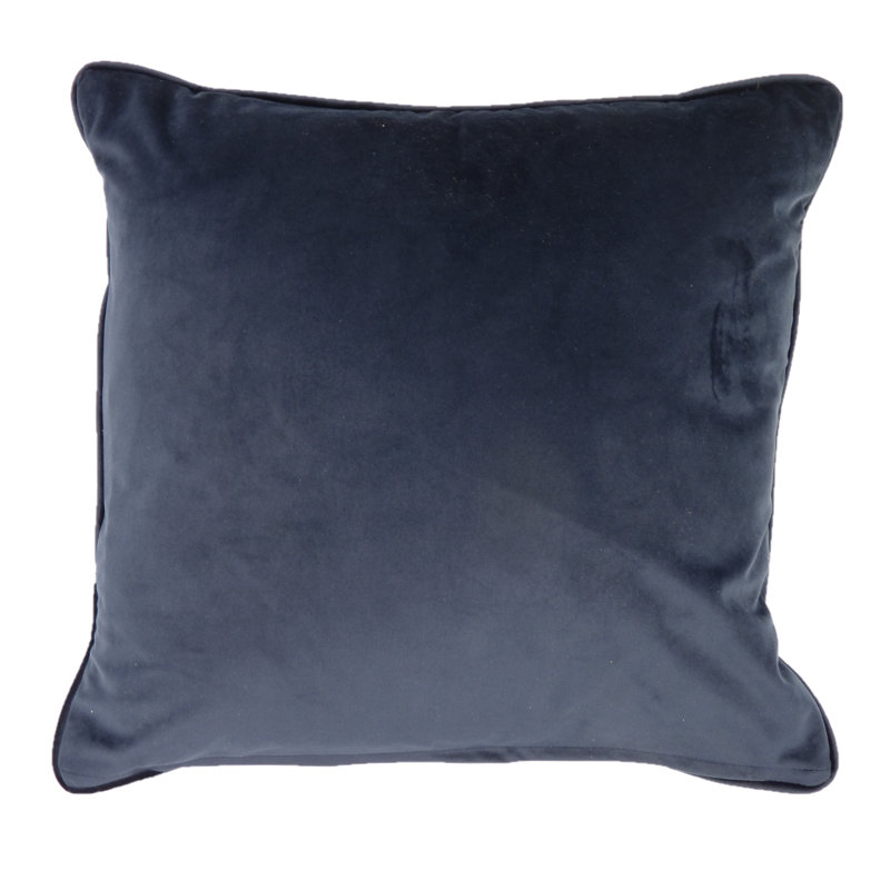 Gline Geometric Square Cushion, Dark Blue