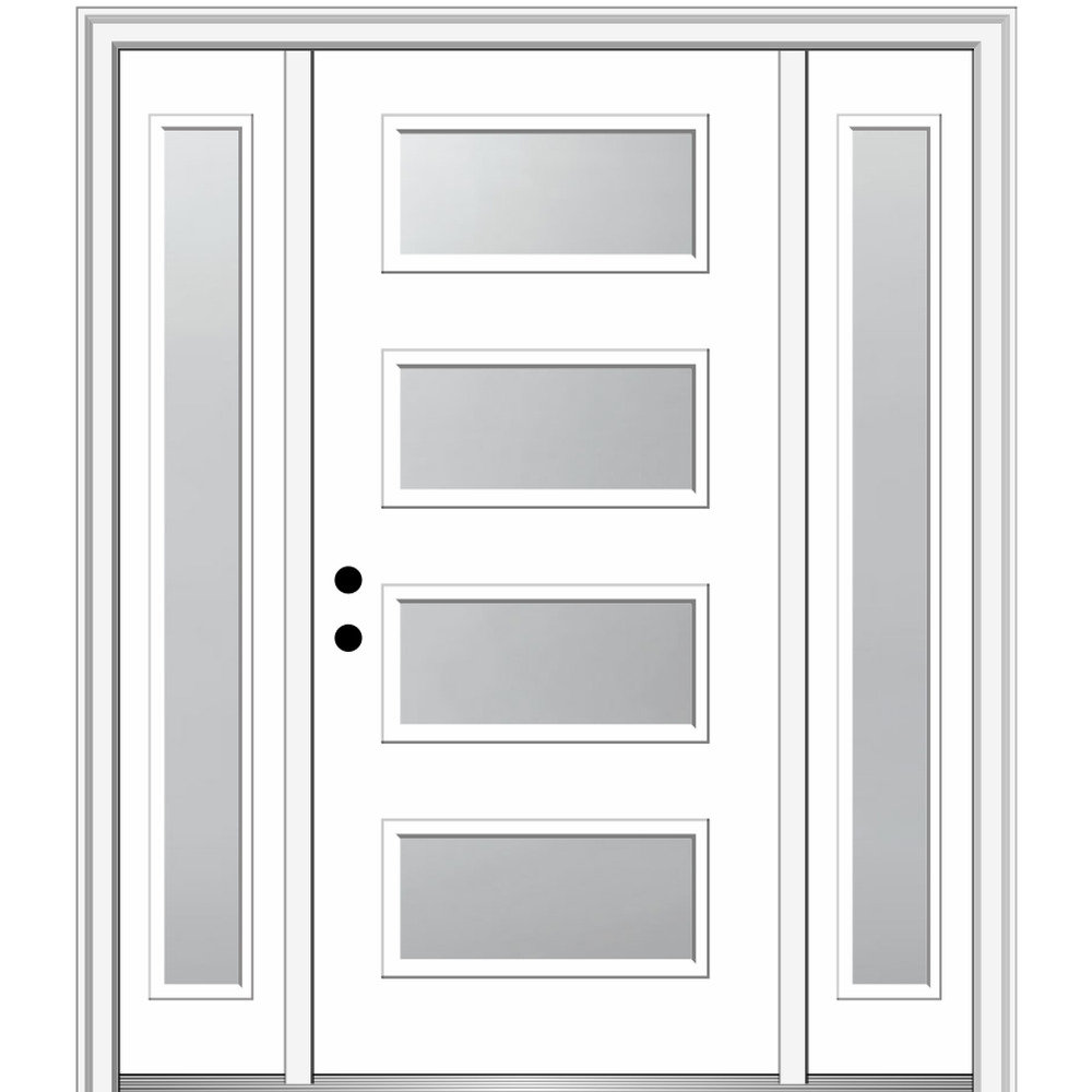81.75'' Glass Fiberglass Front Entry Doors MMI DOOR Door