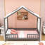 Lit House avec auvent et lattes-471680269
