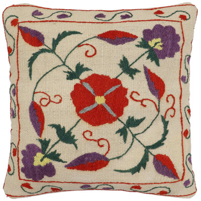 100% Wool Throw Square Pillow Cover & Insert