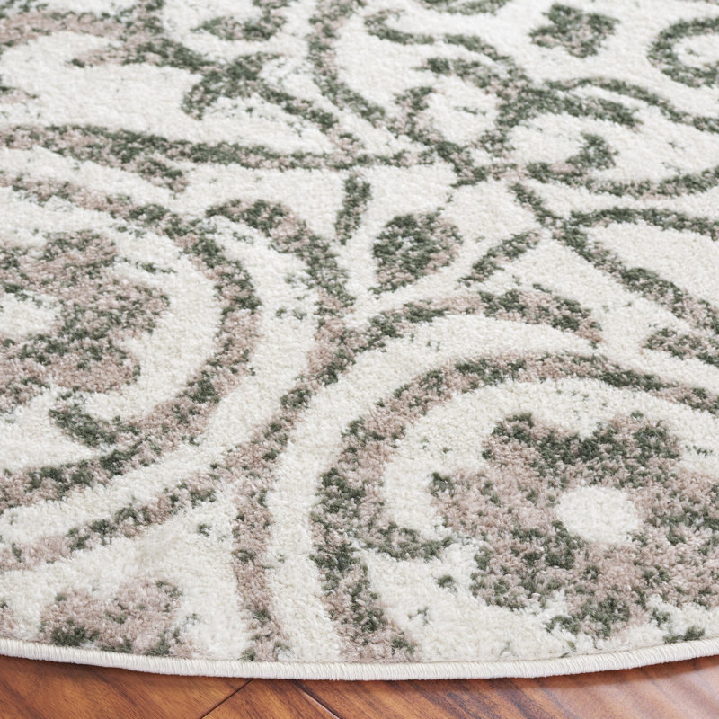 Braizlee Performance Floral Rug, Round 6'