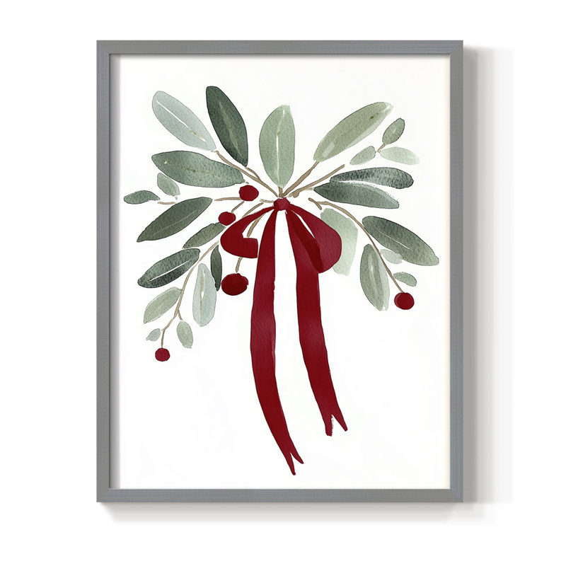 «Christmas Holiday», art encadré Cxxvii, bois massif, H 11 po x l 9 po, Gris