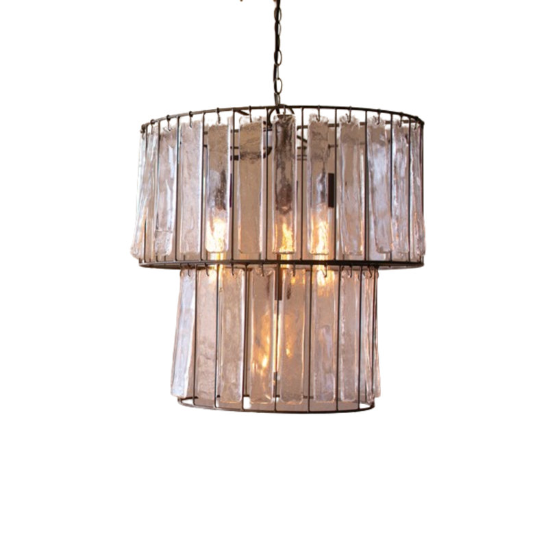 3 - Light Stainless Steel Drum Pendant