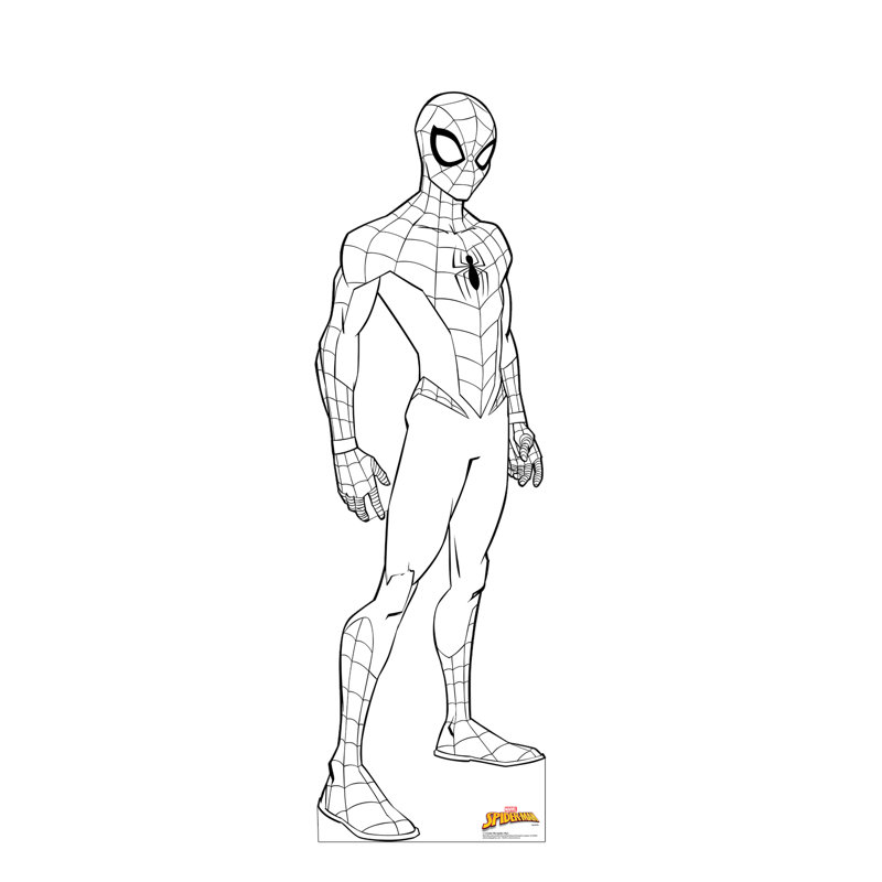 Color Me Spider-Man Life-Size Cardboard Cutout Standee