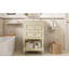 Meuble-lavabo de 20 po avec lavabo en céramique, armoire de rangement avec tablette ouverte, armoire de salle de bain rétro avec 2 tiroirs-133409383