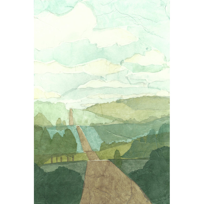 Countryside Collage II by Megan Meagher - Wrapped Canvas Painting, 46cm H x 30cm W x 3.8cm D