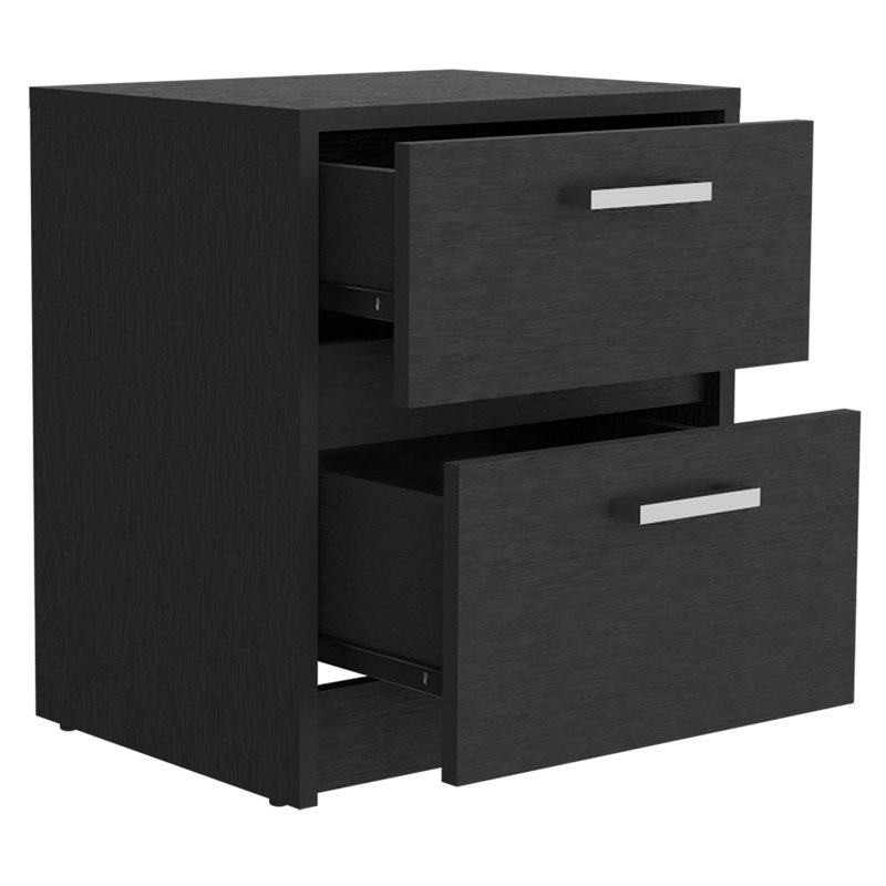 Nightstand Chequered, Two Drawers, Width X 18,9