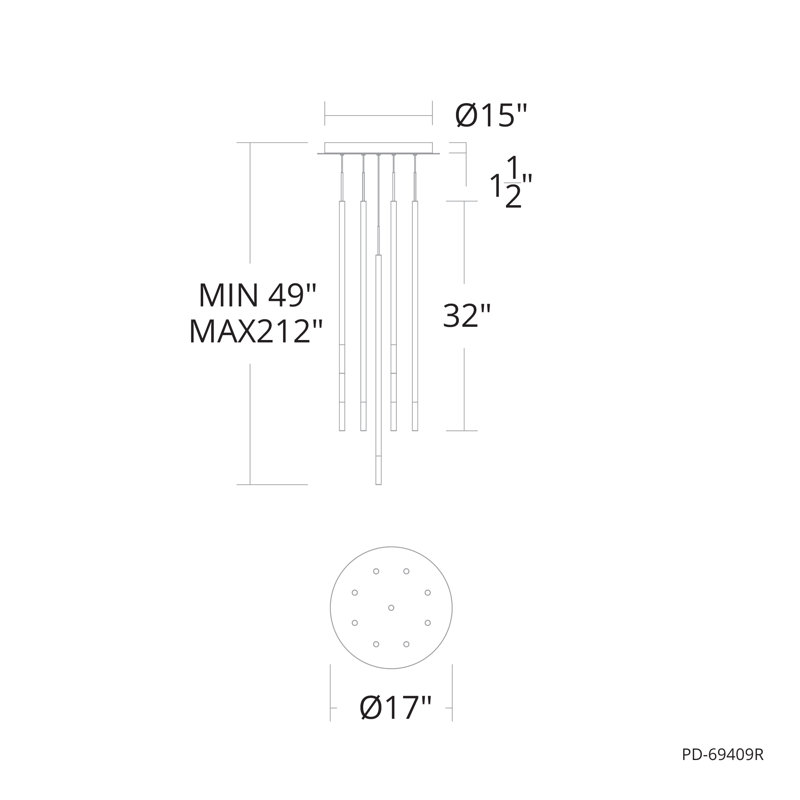 Viggo Round Multi-Light 4-CCT Pendant