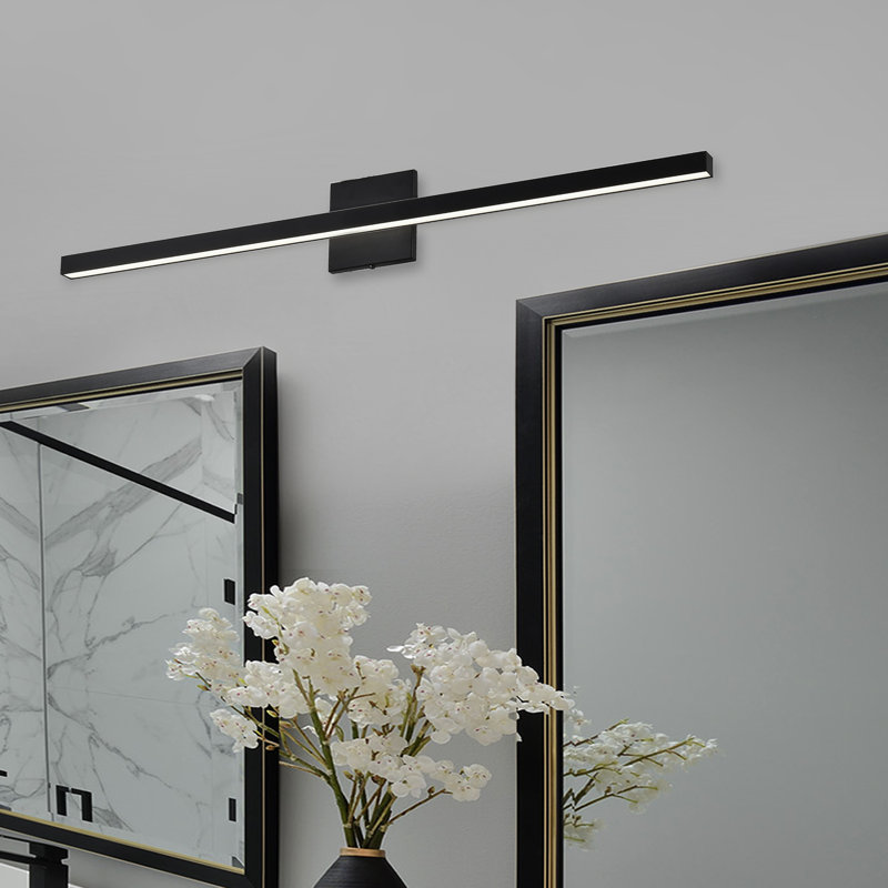 Éclairage pour salle de bain 1 lumière DEL Ruhamah, Noir mat