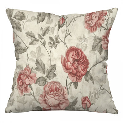 Coussin Golden Roses, coussins en coton Botanical